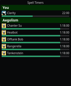 Spell Timers in raid mode, grouping a buff by spell with a row per target