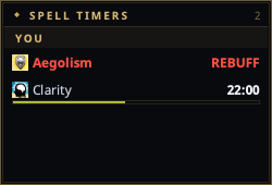 A post-expiry rebuff prompt flashing in the Spell Timers window