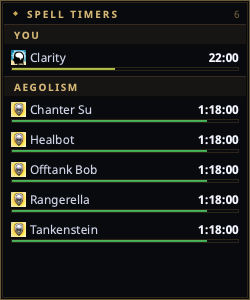 Spell Timers in raid mode, grouping a buff by spell with a row per target