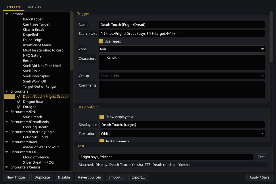 The Trigger Editor