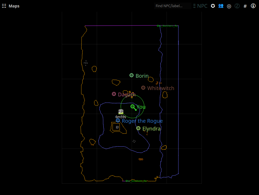 Shared player dots on the map