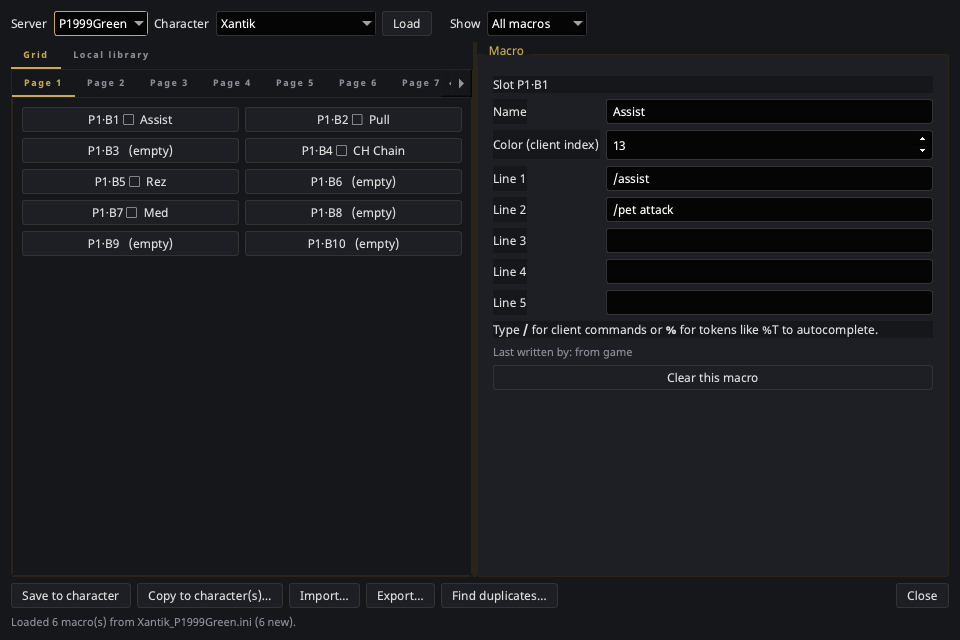 The Macro Editor