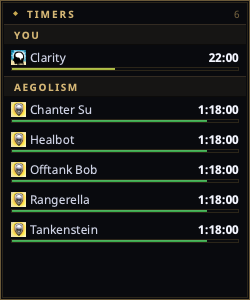 Timers in raid mode, grouping a buff by spell with a row per target