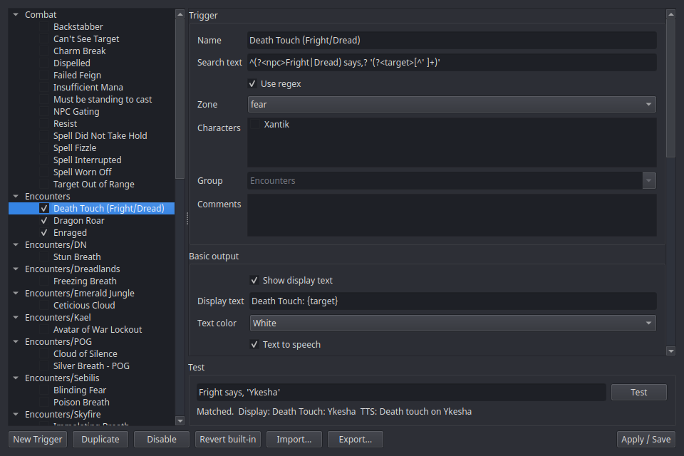 The Trigger Editor
